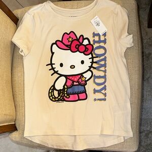 Old Navy Cream and Pink Hello Kitty Howdy Tee